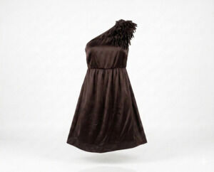 Francesca's Collections Black One-Shoulder Ruffle Cocktail Dress